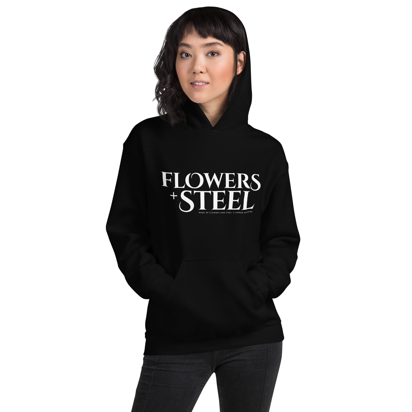 Flowers + Steel: Unisex Hoodie